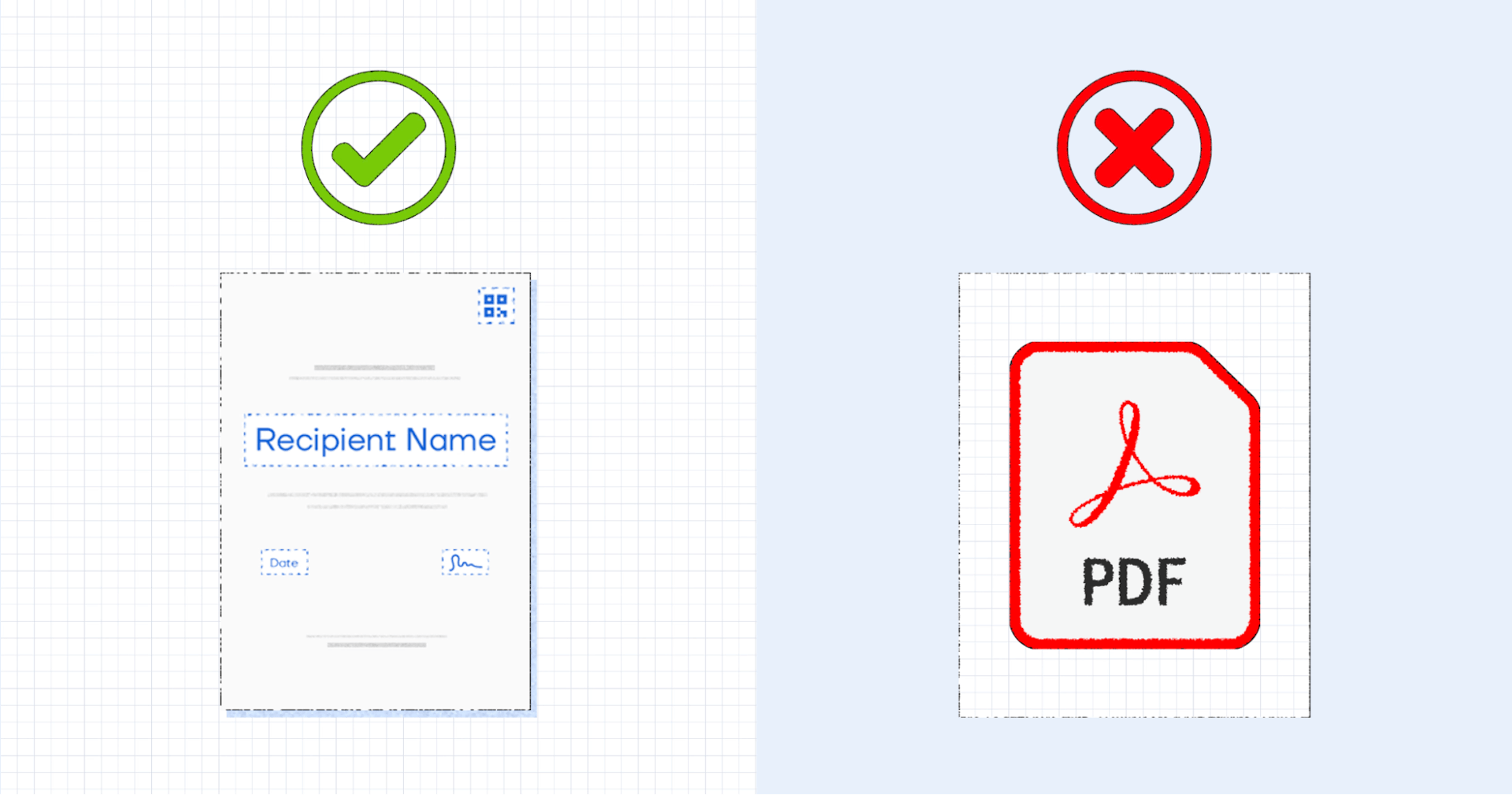 The pros and cons of using PDF certificates vs digital credentials in the certification program.