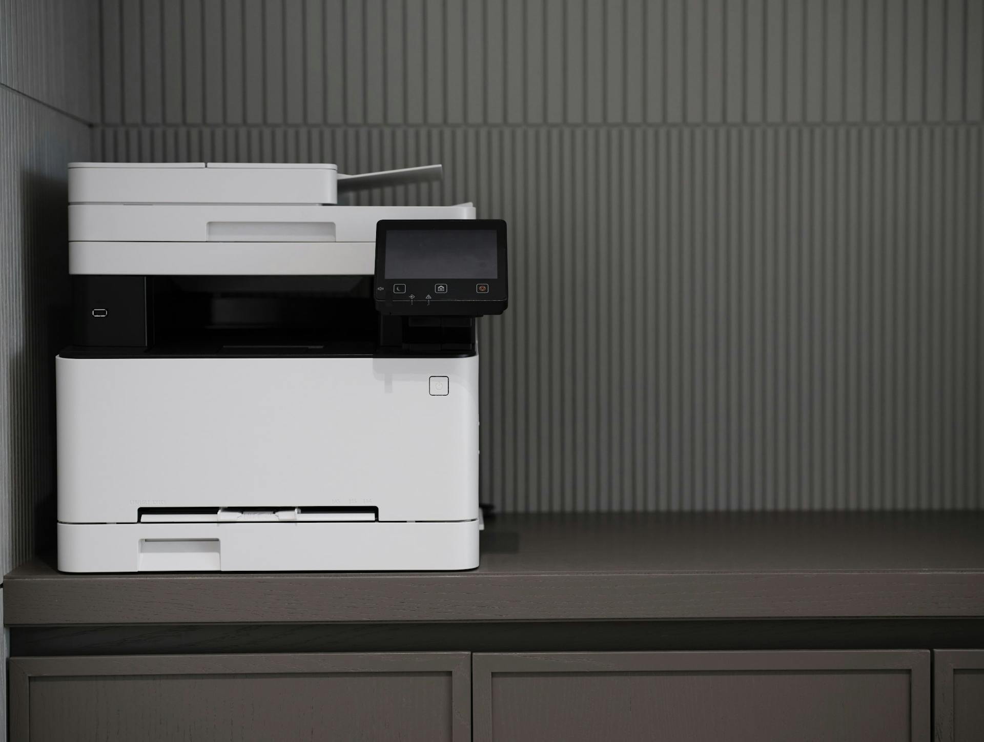 A printer for printing certificates.