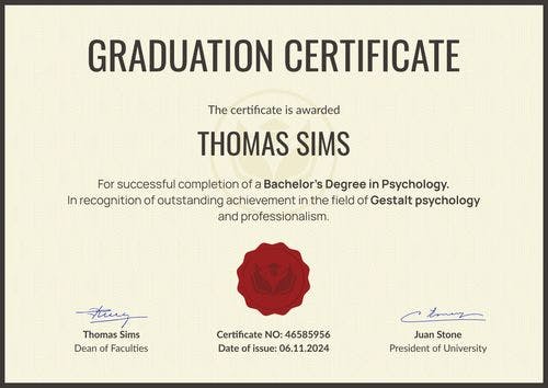 Classic professional graduation certificate template landscape