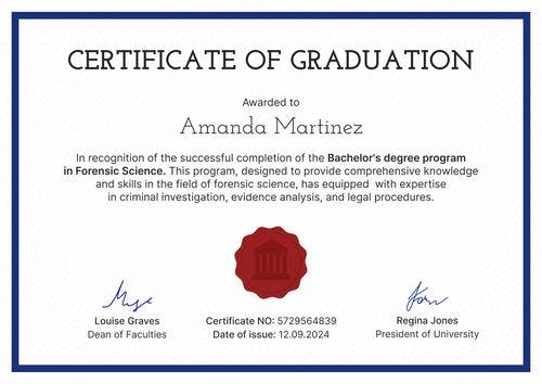 Exquisite professional graduation certificate template landscape