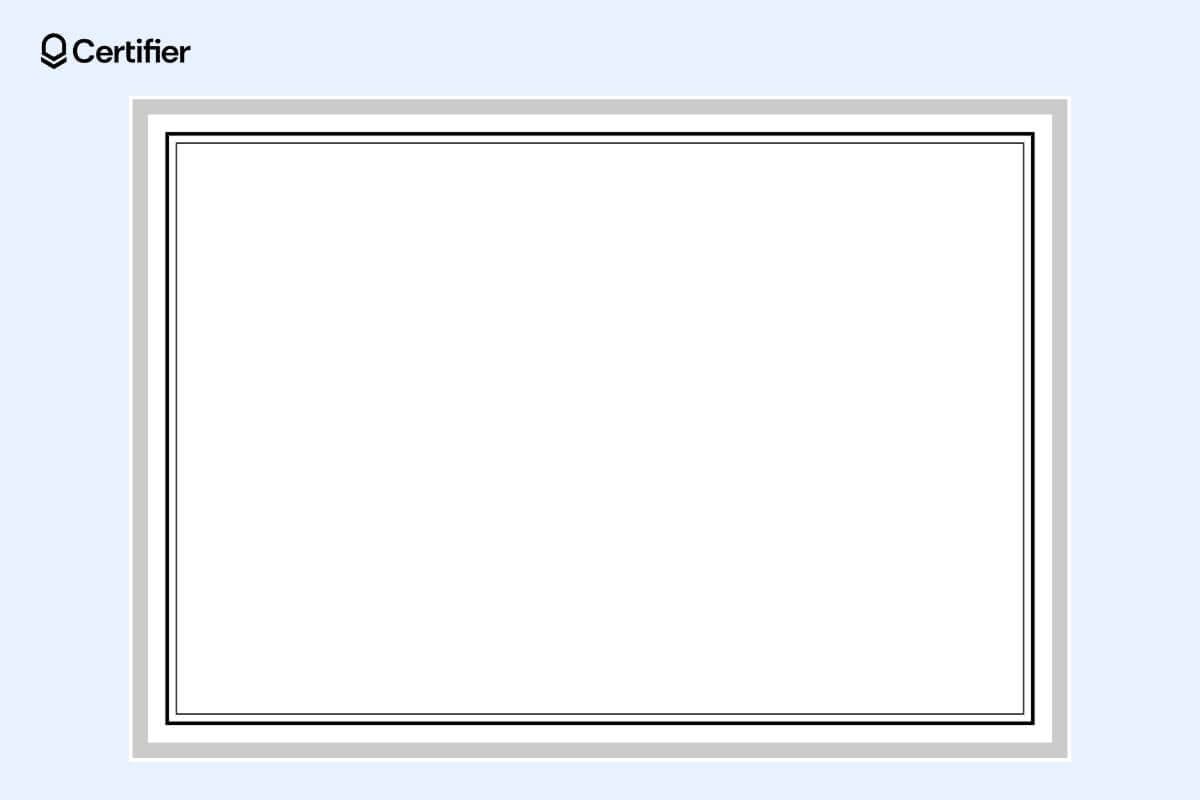 Blank certificate design border with minimalist styling, ideal for background border design for recognition program.