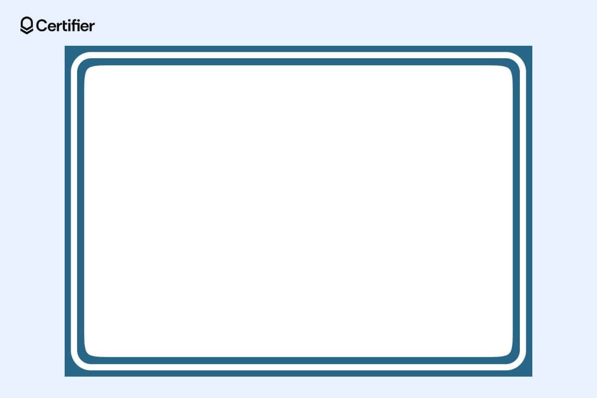 Modern design elements certificate border in clean blue, ideal for border design for recognition program.