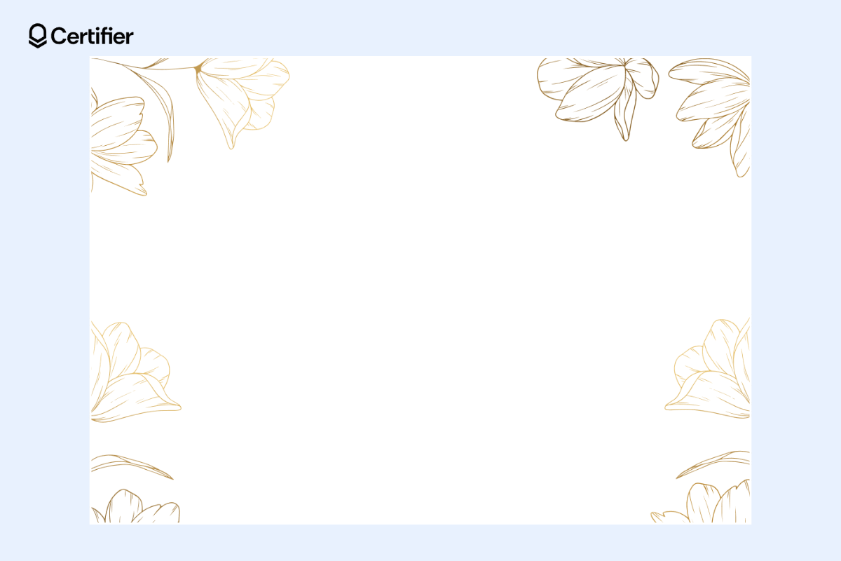 Border graduation powerpoint background with floral patterns and delicate decorations.