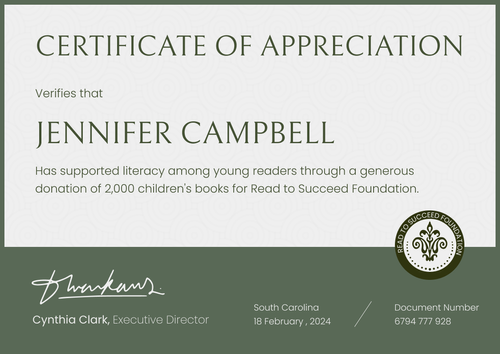 Earthy and formal donation certificate template landscape