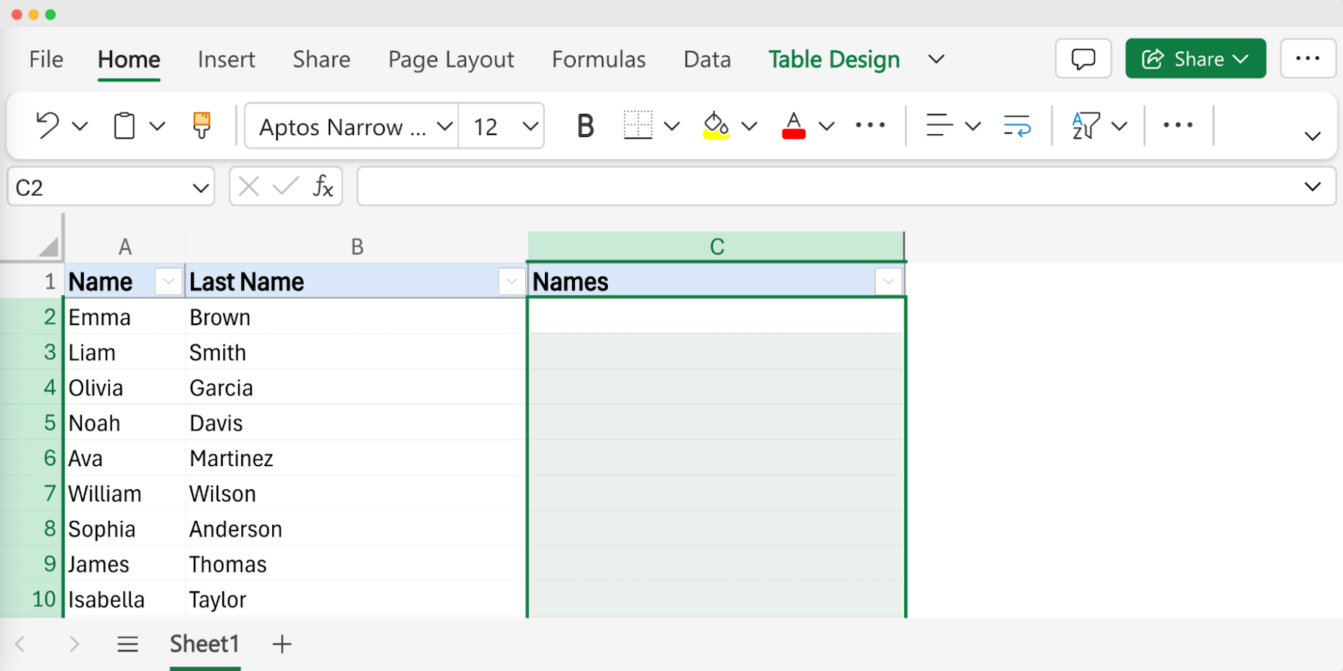 Combine First And Last Name In Excel
