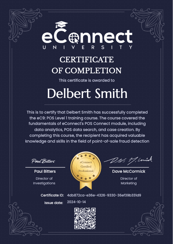 eConnect University – Certificate of Completion