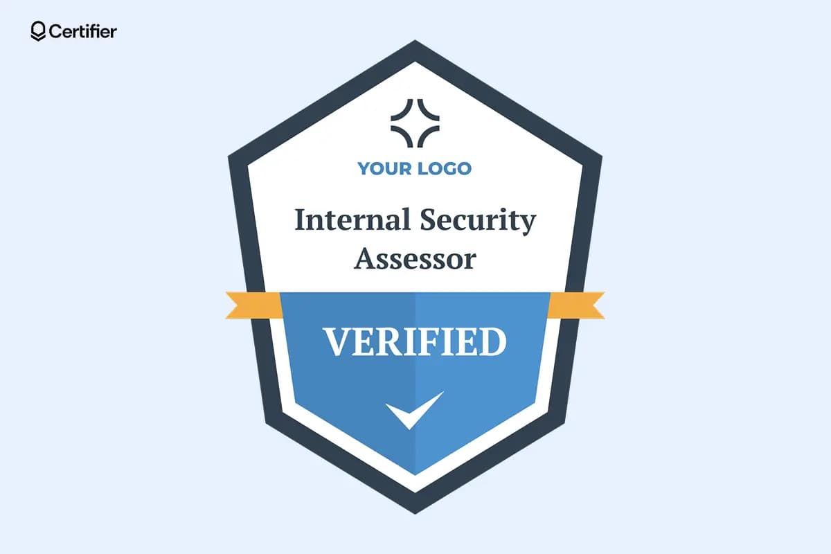 A professional virtual badge for security experts, editable using Certifier, a virtual badge app.