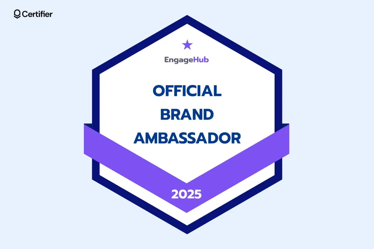 A virtual reward badge for events and brand advocates, strengthening community loyalty through a verified engagement program.