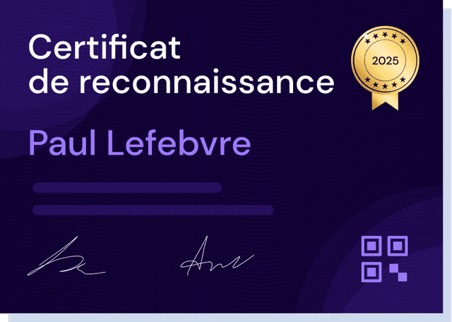 Blue CTA certificate