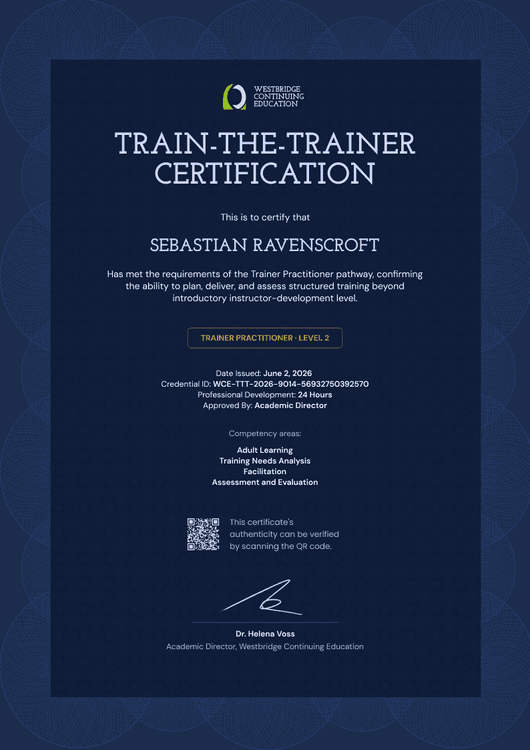 Train-the-Trainer Practitioner Certificate