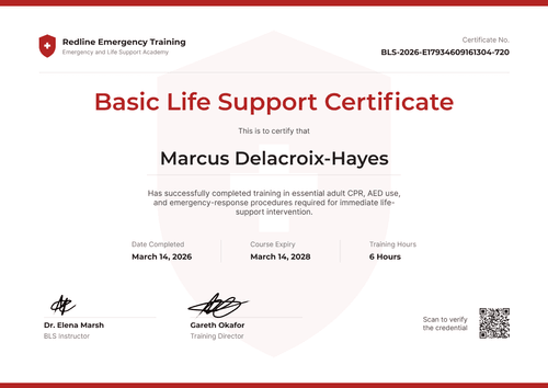 Basic Life Support Certificate