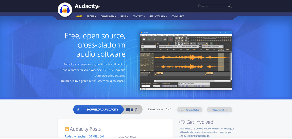 Audacity - a free audio recording and editing app