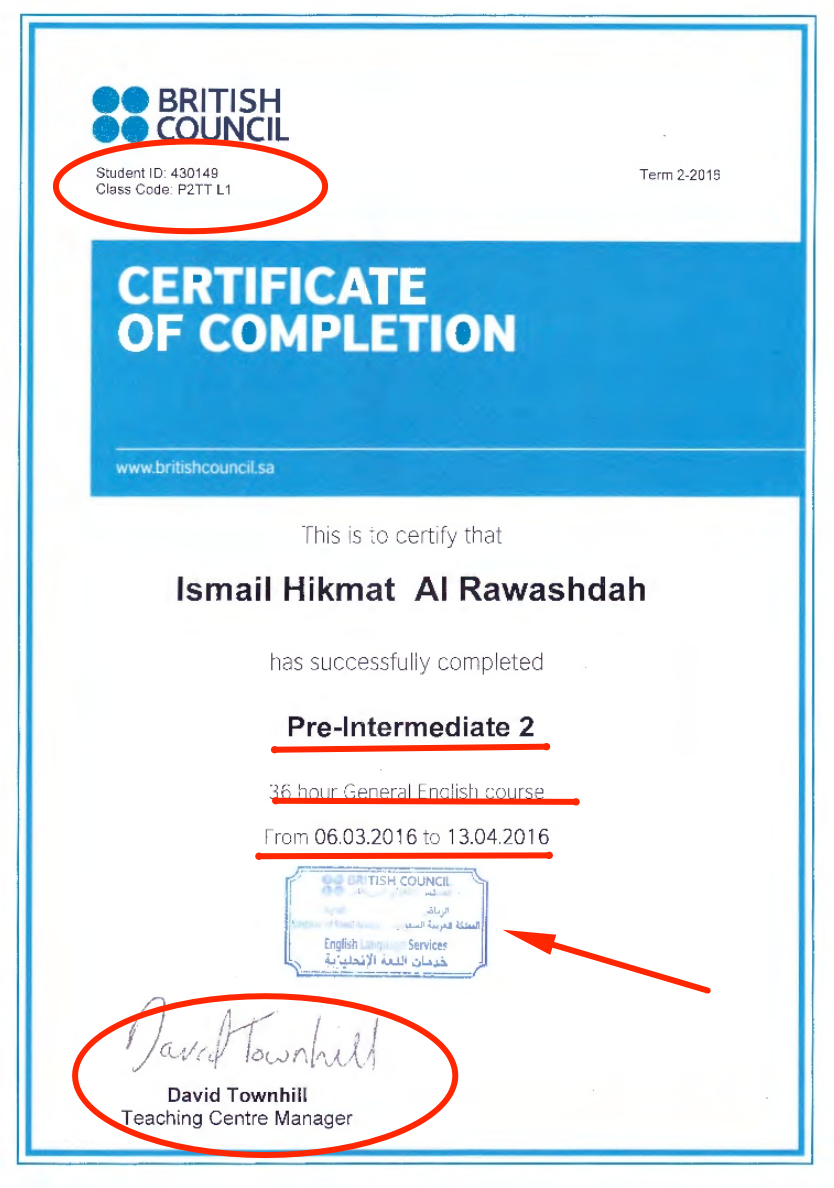 Language Proficiency Certificates