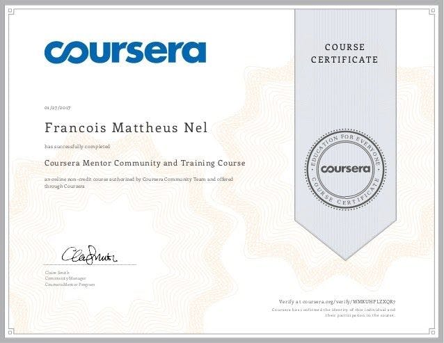  Coursera cource certificate