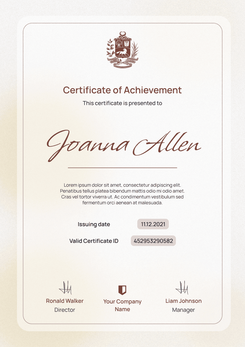 Modern and attractive certificate of achievement template Modern and attractive certificate of achievement template