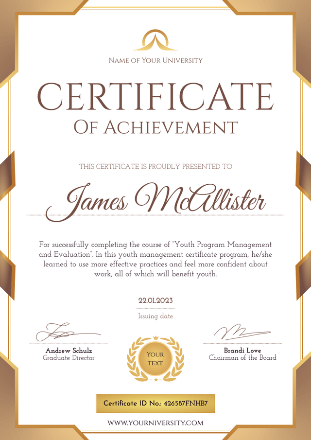 Professional and fancy course certificate template Professional and fancy course certificate template