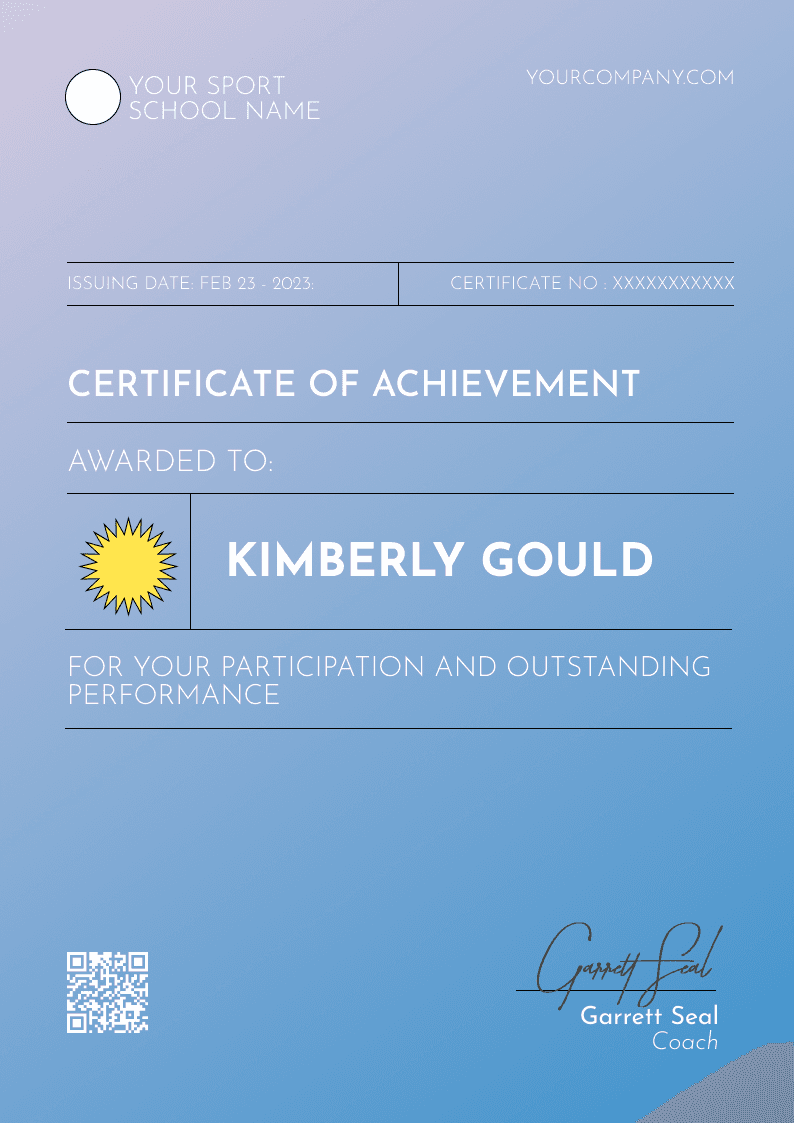 Modern and atmospheric achievement certificate template Modern and atmospheric achievement certificate template