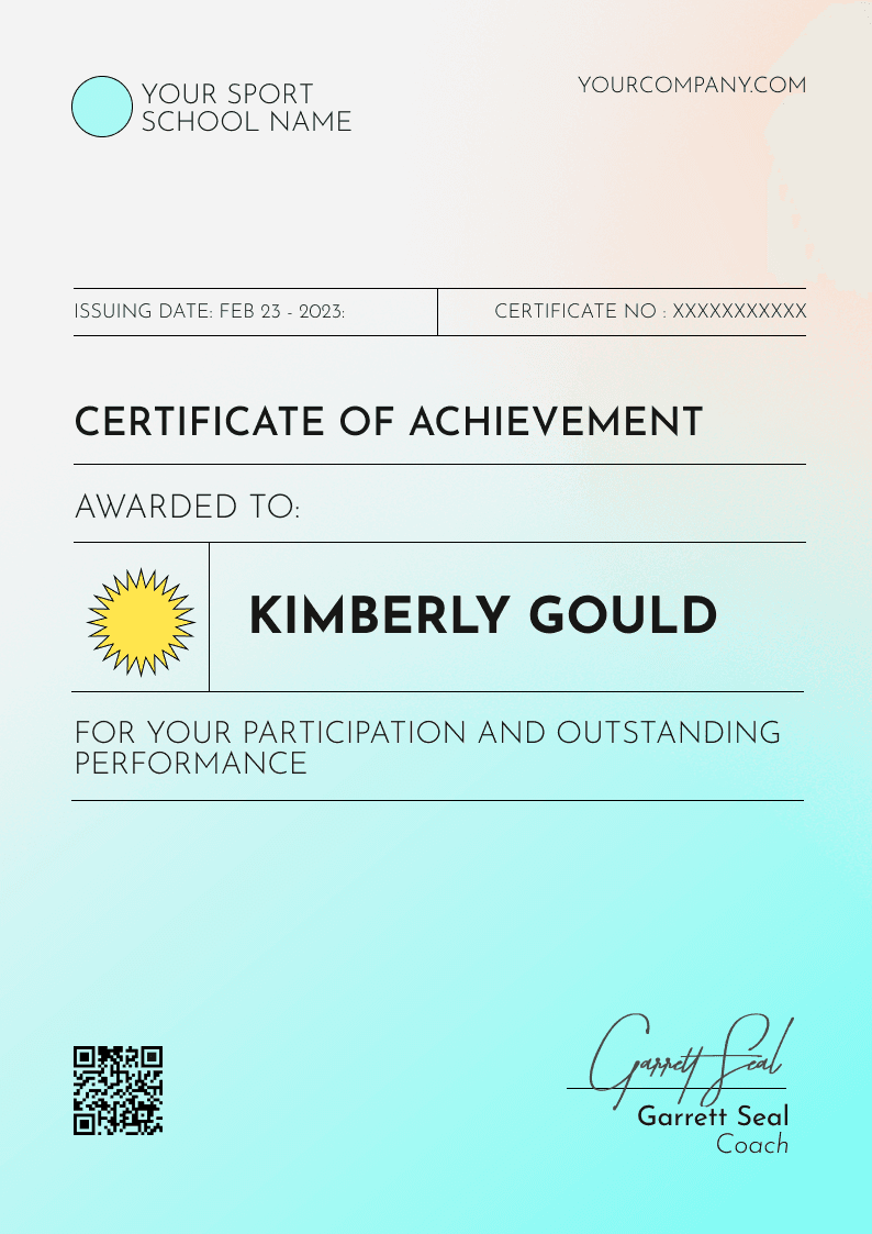 Modern and atmospheric achievement certificate template Modern and atmospheric achievement certificate template