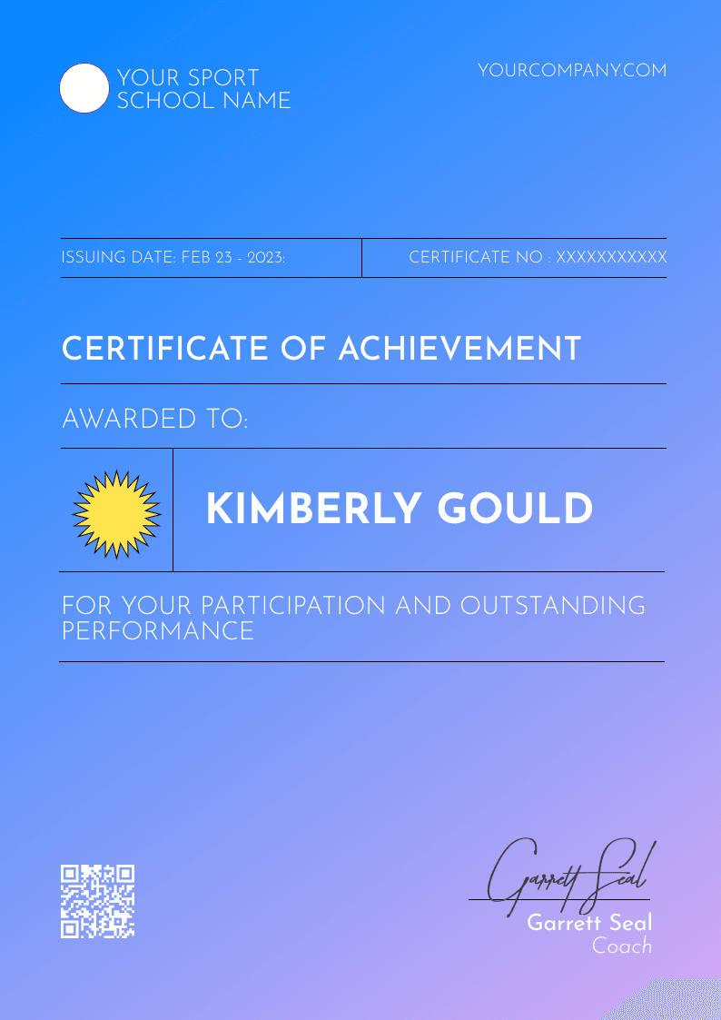 Modern and atmospheric achievement certificate template Modern and atmospheric achievement certificate template