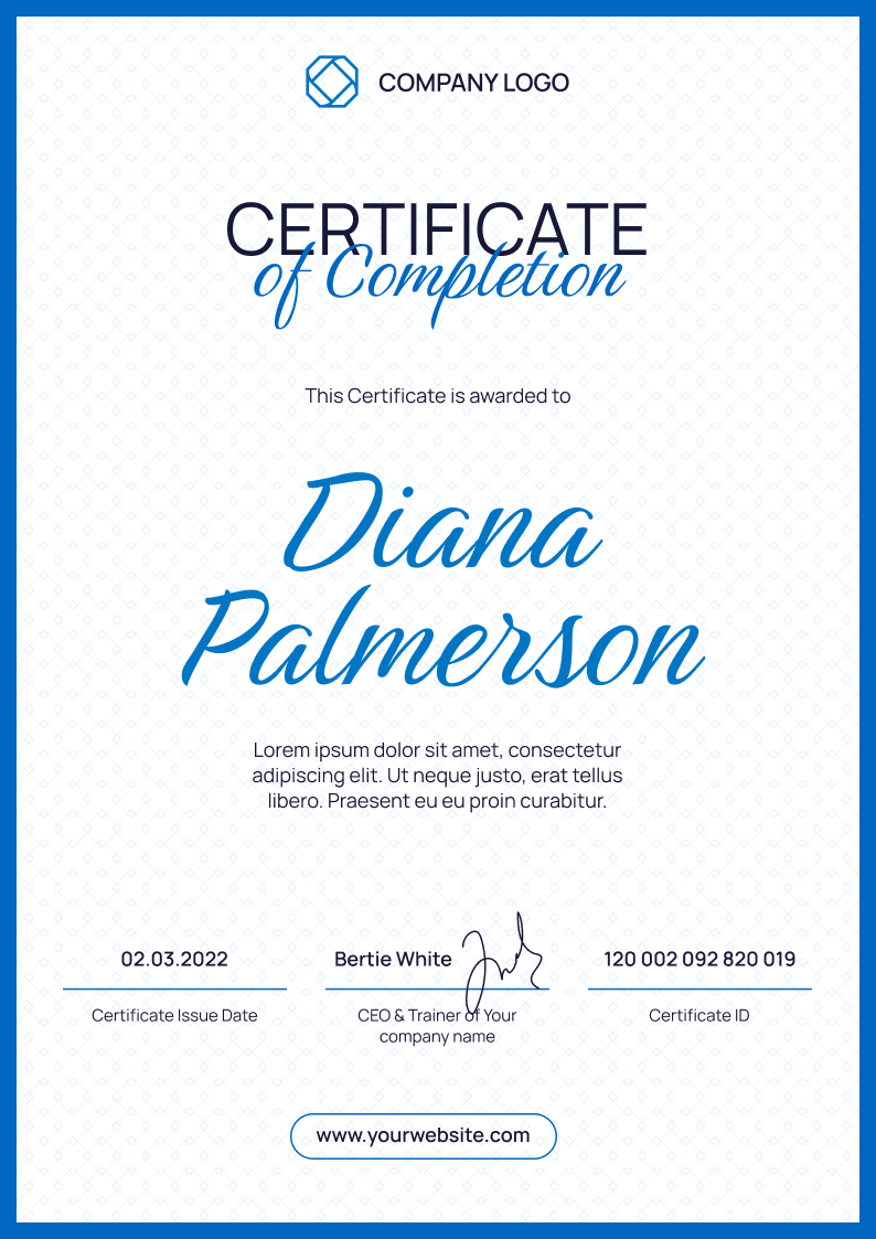 Simple and universal webinar certificate template Simple and universal webinar certificate template