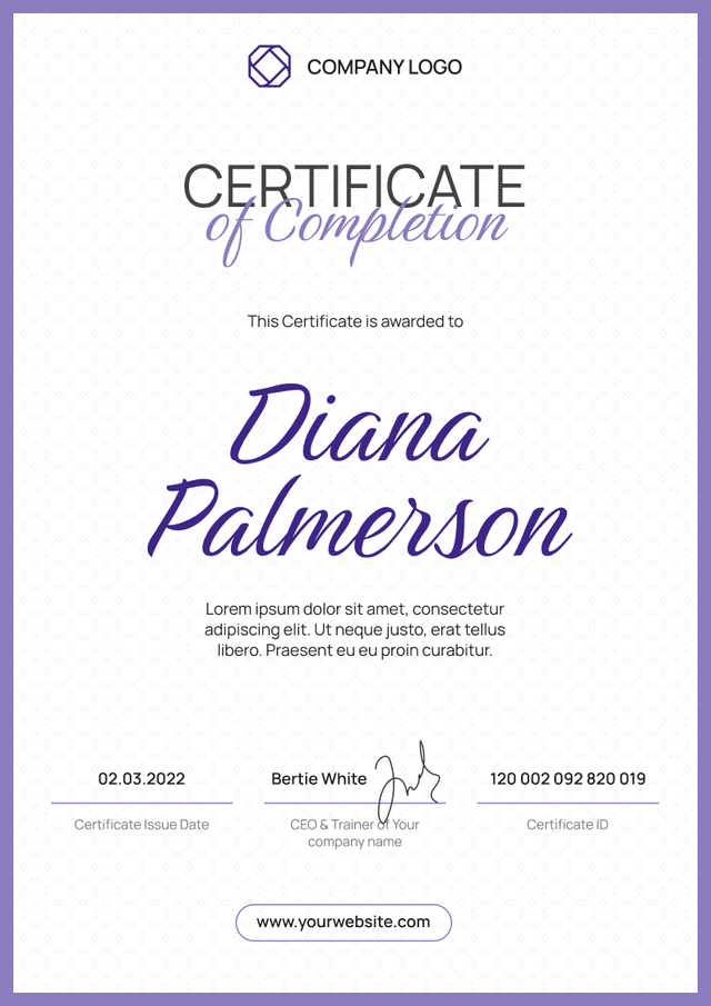 Simple and universal webinar certificate template Simple and universal webinar certificate template