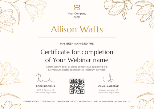 brown modern certificate of webinar landscape 12930 brown modern certificate of webinar landscape 12930