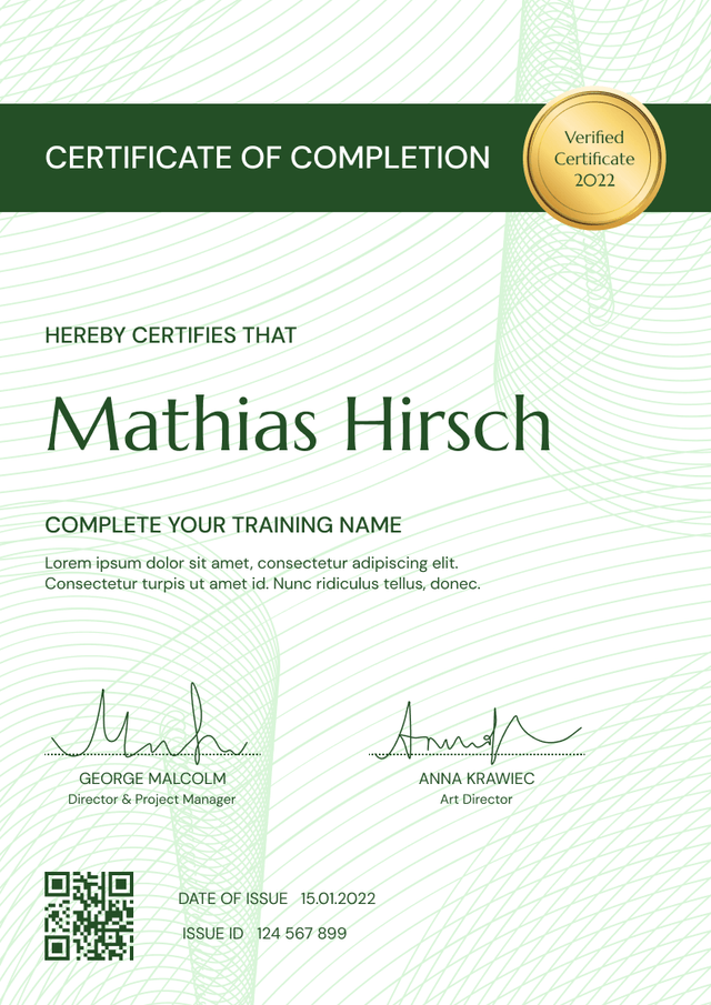 Formal and modern webinar certificate template Formal and modern webinar certificate template