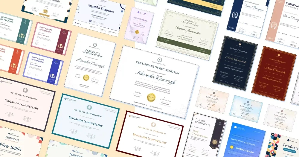 300+ New Certificate Templates for Free Usage cover image