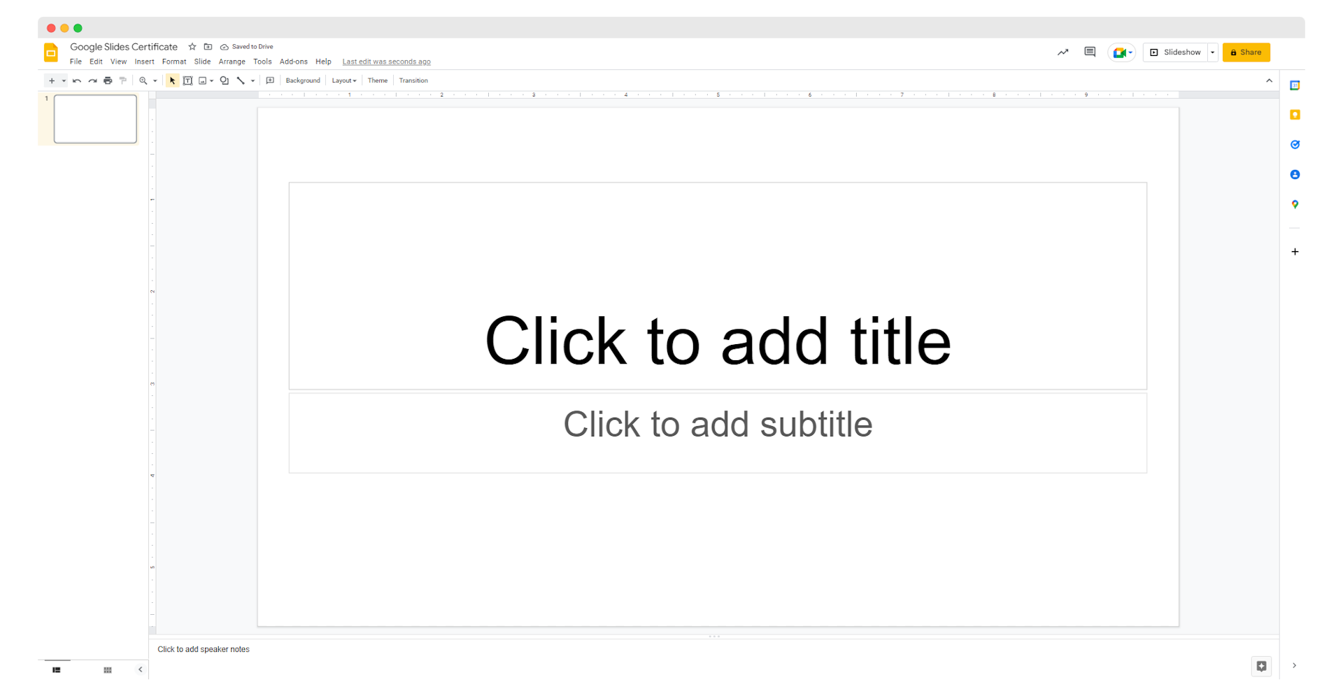 Generating multiple certificates with different names via Google Slides.
