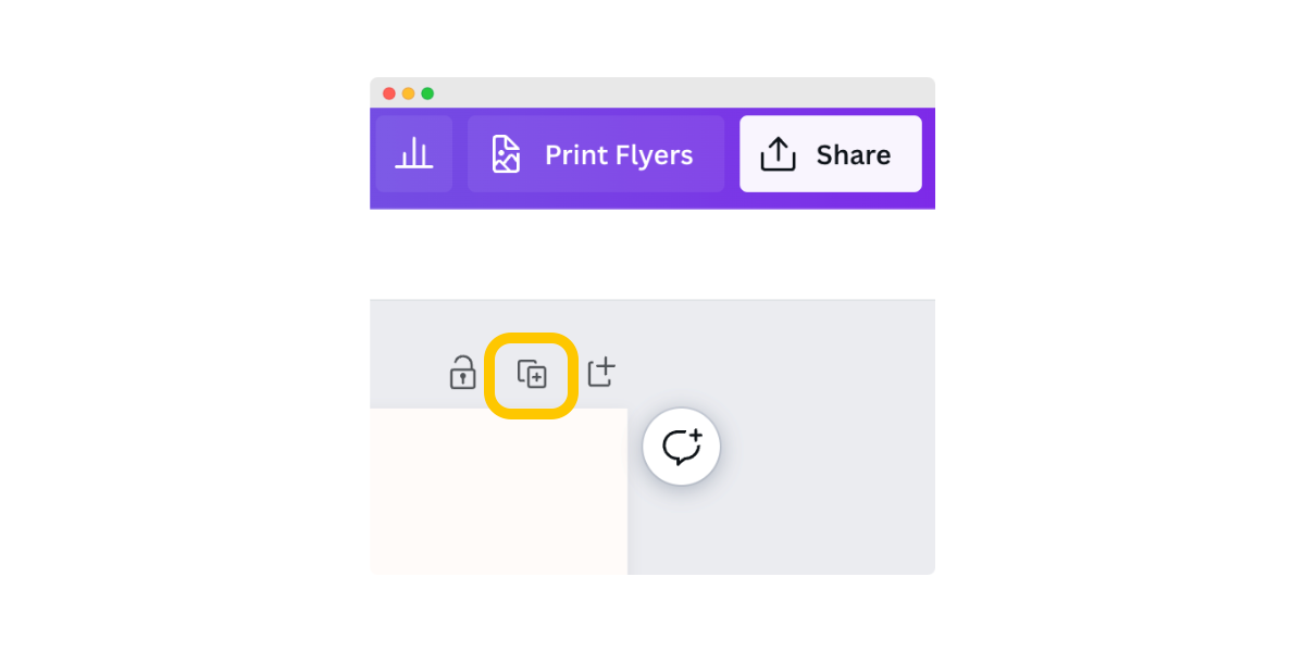 Picture showing how to duplicate projects in Canva.