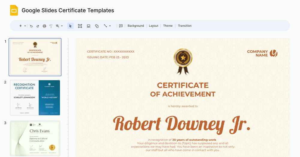 17 Free Google Slides Certificate Templates (Ready to Download) cover image