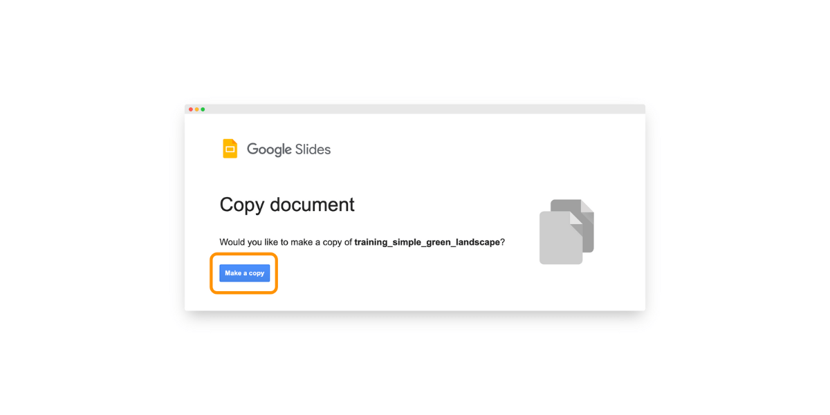 Step 3 of using Google Slides certificate templates - opening Google Slides.
