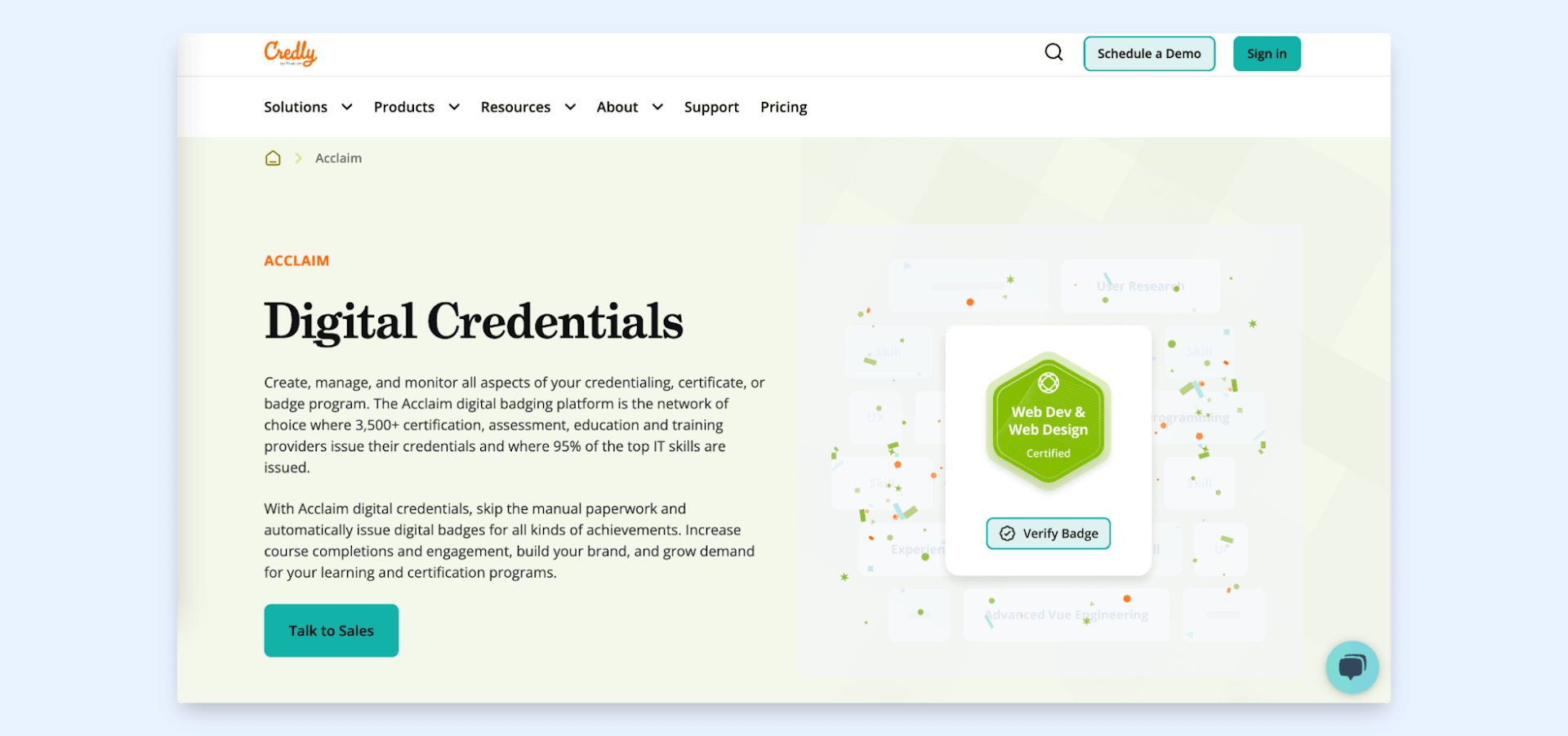 Credly – issue digital badges and gain talent marketplace insights.