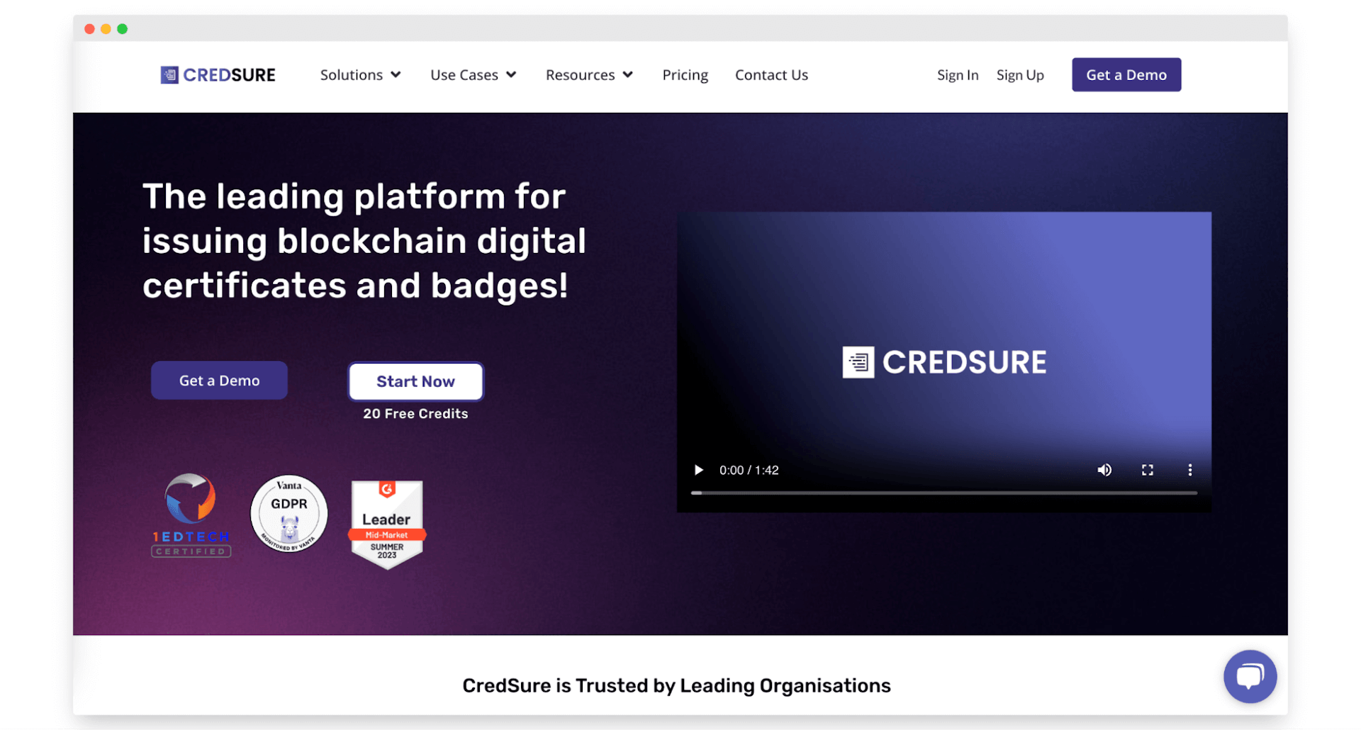CredSure digital credentialing network.