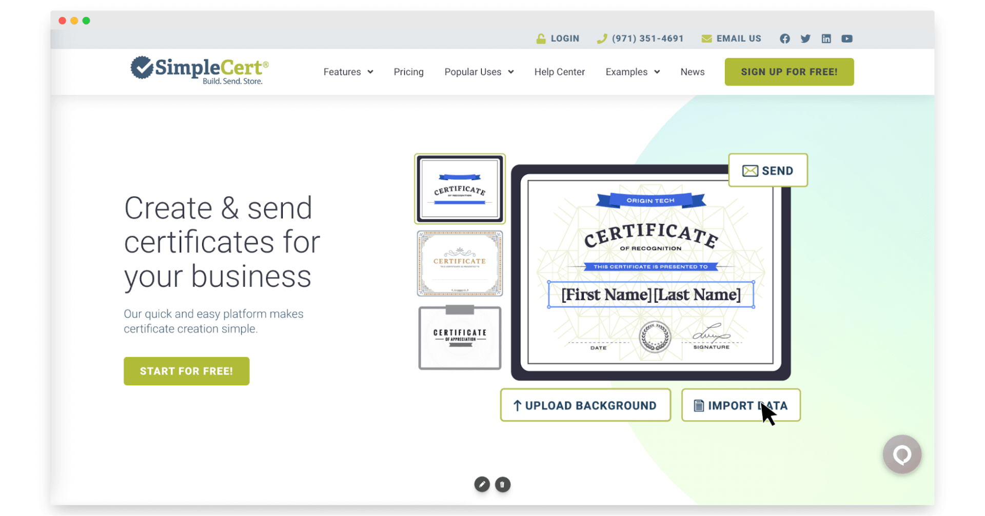 SimpleCert tool for creating certificates.