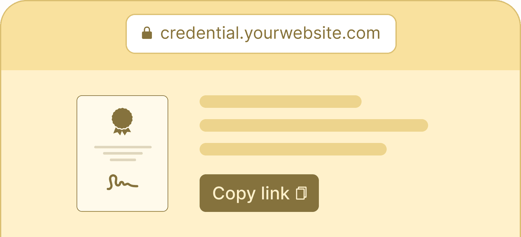 Shareable urls - Certifier features