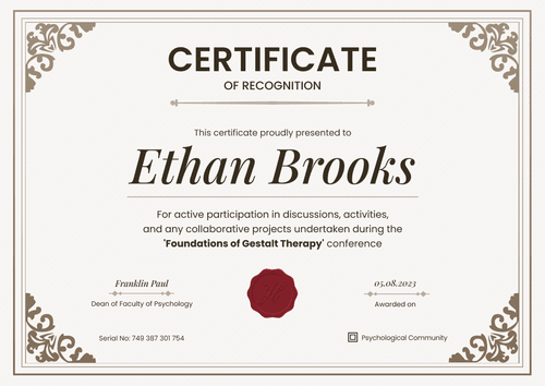 Formal and grand certificate of recognition template landscape Formal and grand certificate of recognition template landscape