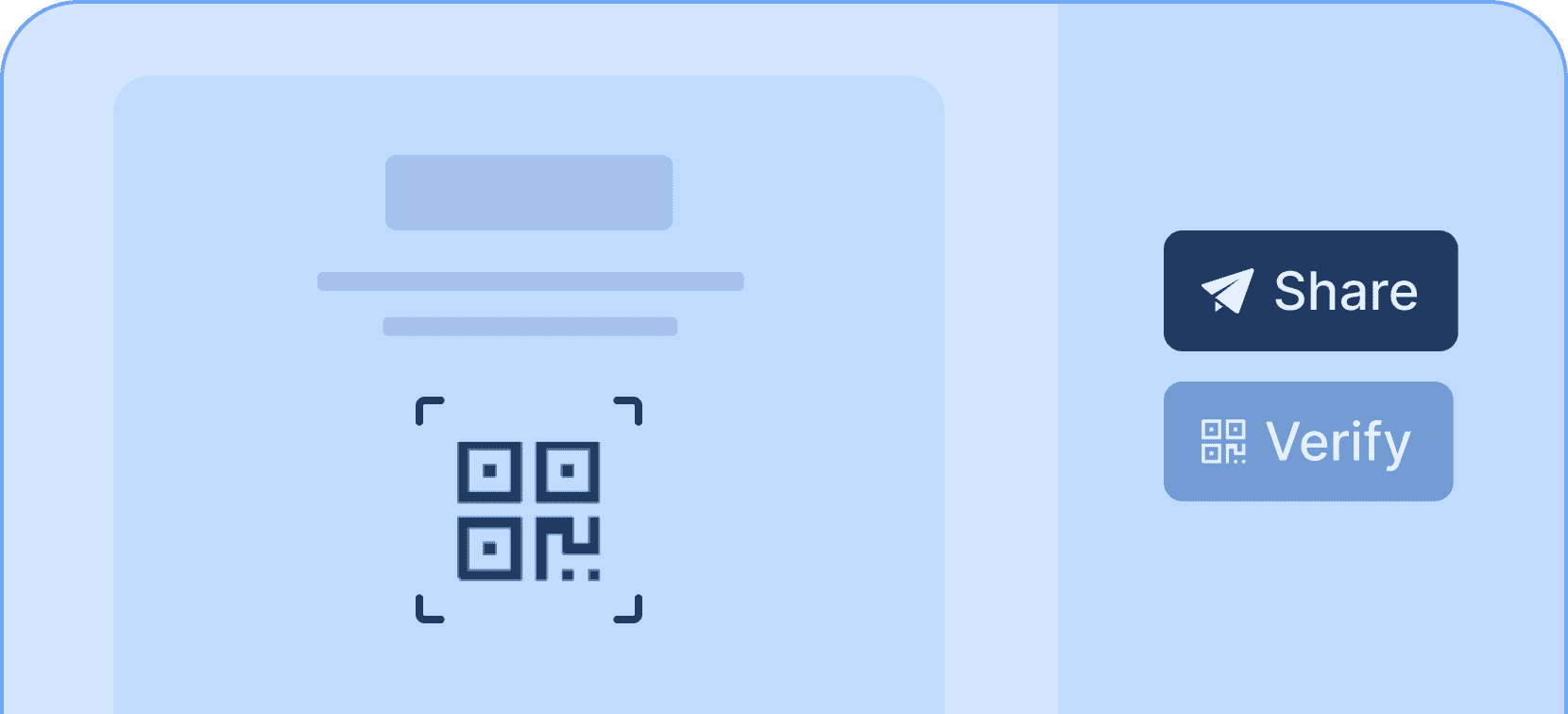 Share credentials qr code - Certifier features