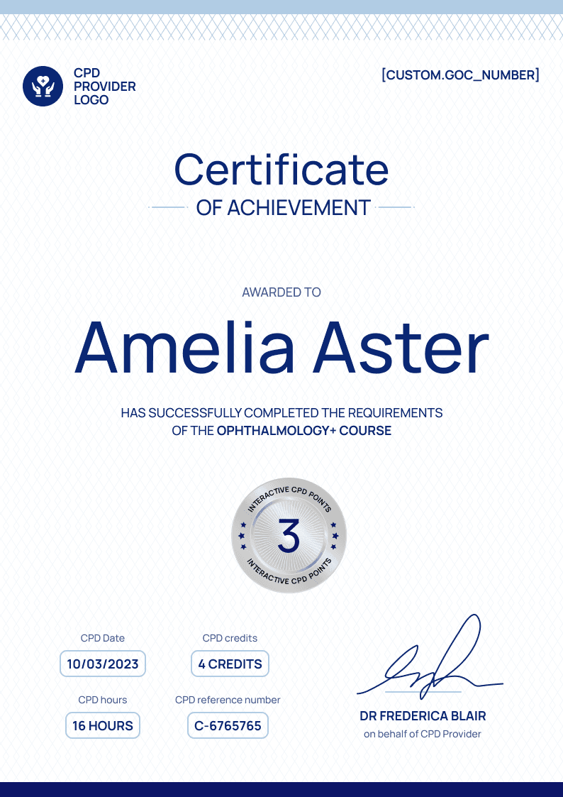 Simple and professional CPD certificate template Simple and professional CPD certificate template