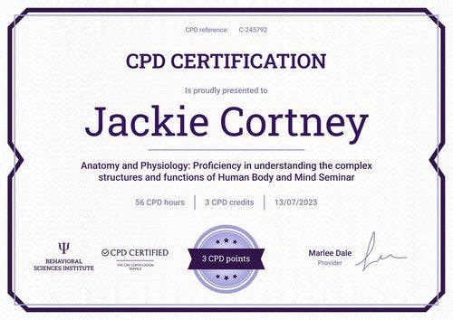 Universal and professional CPD certificate template landscape