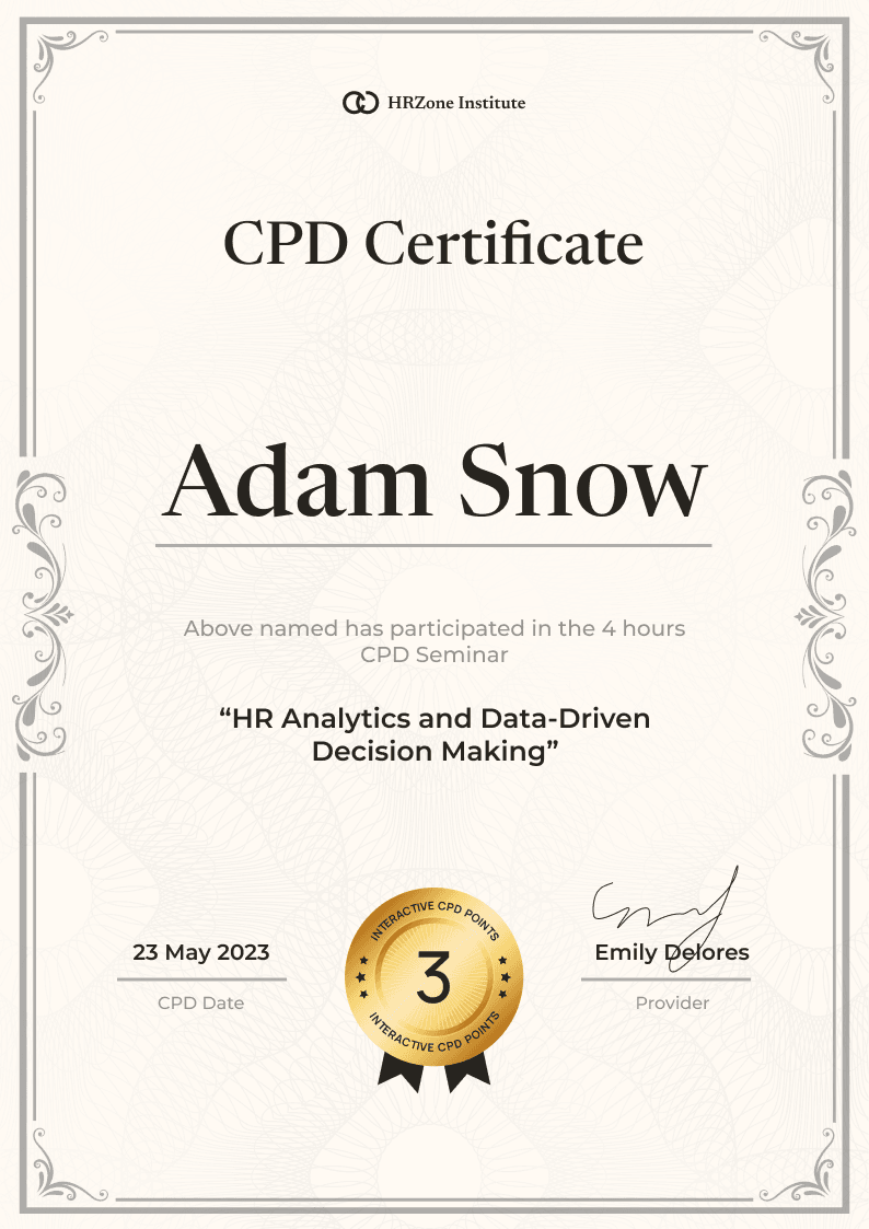 Professional and polished CPD certificate template Professional and polished CPD certificate template