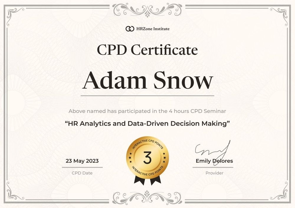 Professional and polished CPD certificate template landscape Professional and polished CPD certificate template landscape