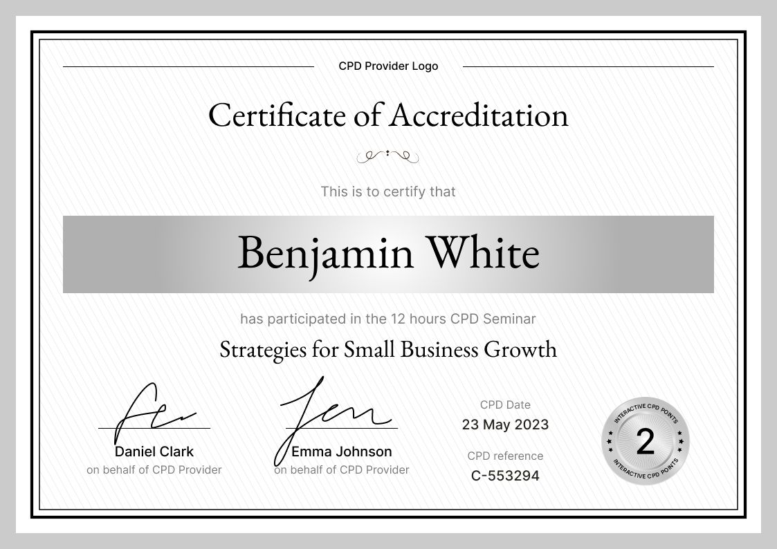 CPD Certificate Templates - Download and Edit for Free - Certifier
