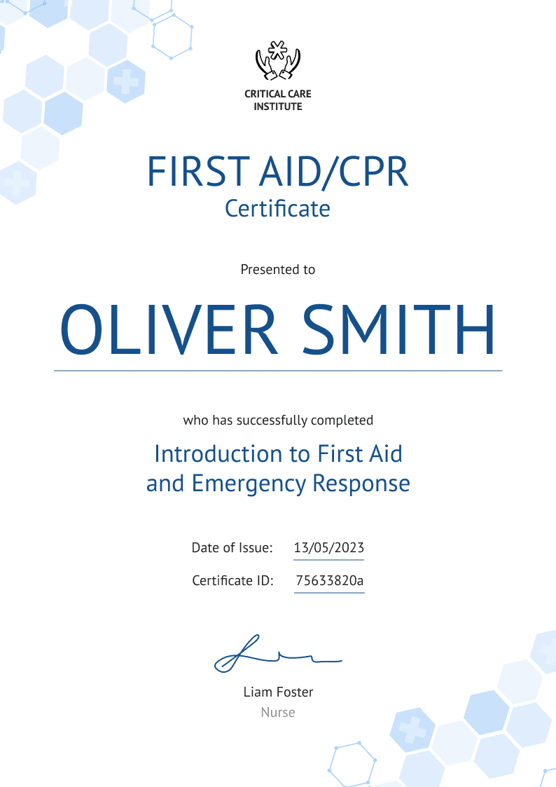 Professional and basic life support certificate template Professional and basic life support certificate template