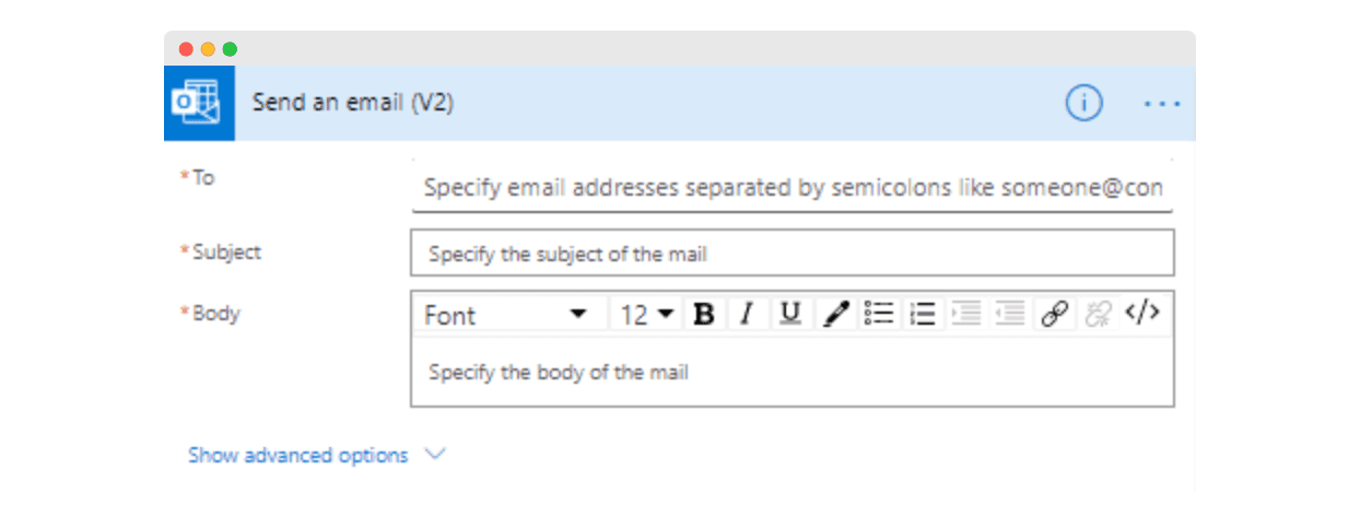 Creating an email template to send certificates in bulk.