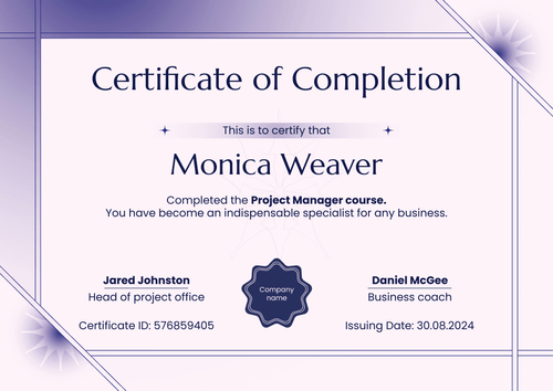 Vibrant and simple completion certificate template landscape Vibrant and simple completion certificate template landscape