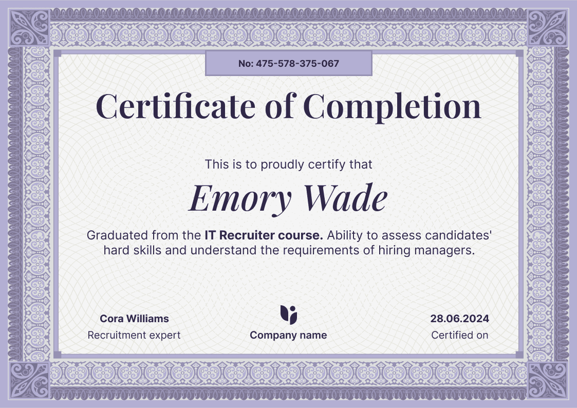 Fully Editable Certificate of Completion Templates – Free to Get - Certifier fully-editable-certificate-of-completion-templates-free-to-get-certifier