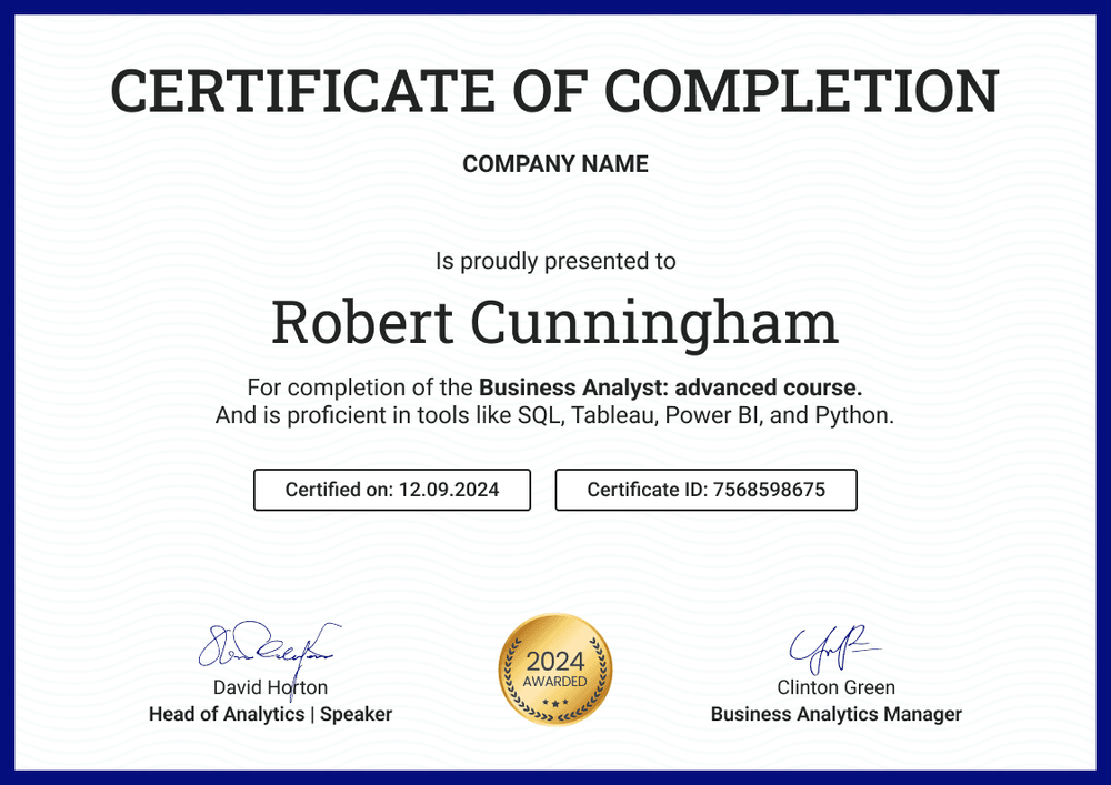 Timeless and professional certificate completion template landscape Timeless and professional certificate completion template landscape