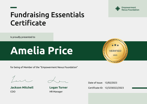 Contemporary and professional non-profit certificate template landscape