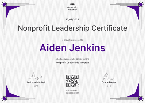 Elegant wavy nonprofit leadership certificate template landscape Elegant wavy nonprofit leadership certificate template landscape